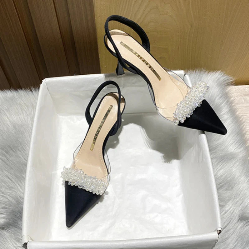 Margaret | Eleganta Slingback Högklackade Sandaler – Spetsig Tå För Stil Och Komfort 5