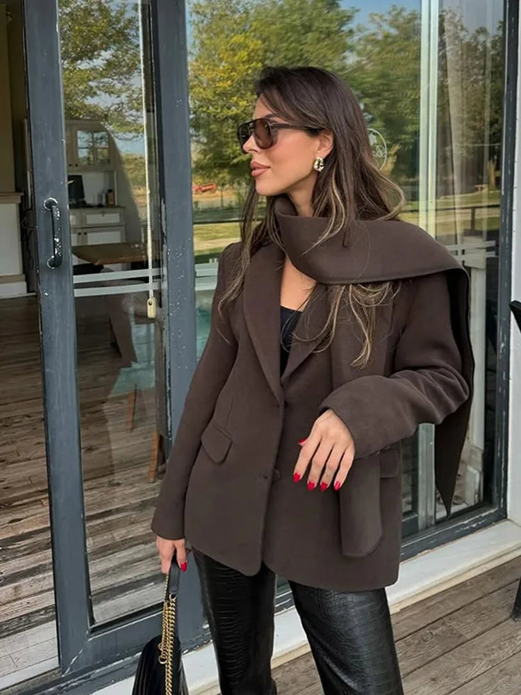 ESME | Elegant Stickad Halsduk – Ullblandning För Kalla Dagar 2