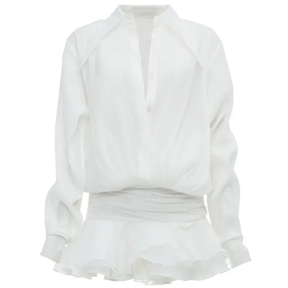 Phoebe | Elegant Klänning Dam – Genomskinlig Chiffon För Fest och Avslappnade Tillfällen 10