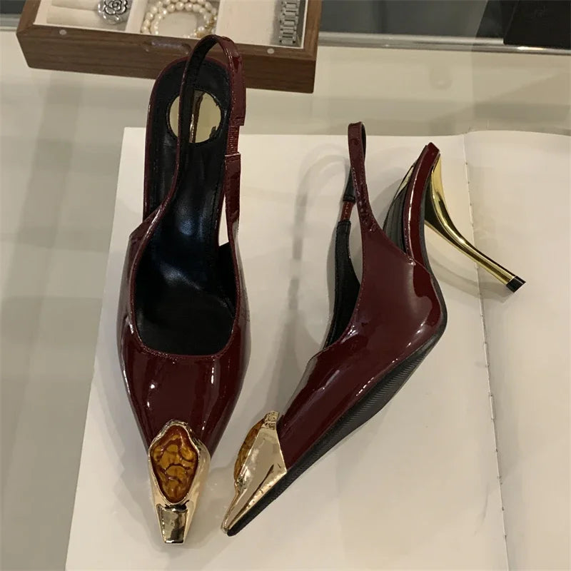 Harriet | Glamorösa Pumps Sandaler – Diamantdetaljer För Eleganta Tillfällen 3