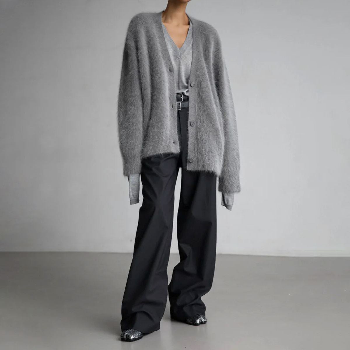Päls Cardigan - Ultra-Mjuk och Tidlös Design för Värme och Stil-4