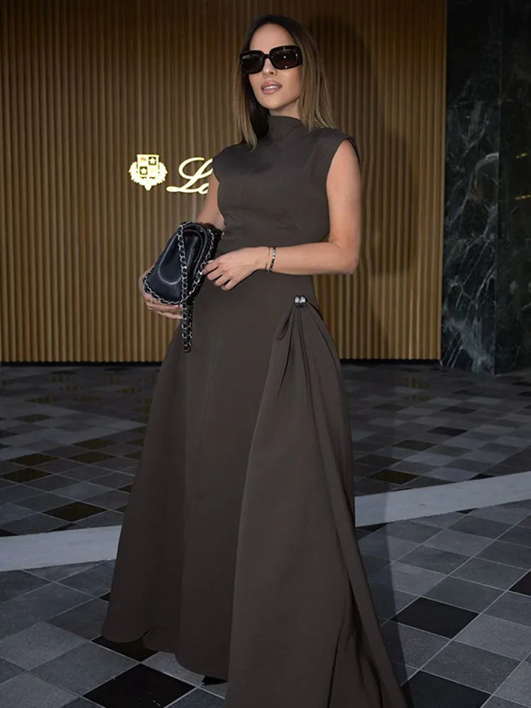 Zara | Elegant Ärmlös Klänning Dam – Hög Midja För Festliga Tillfällen 2