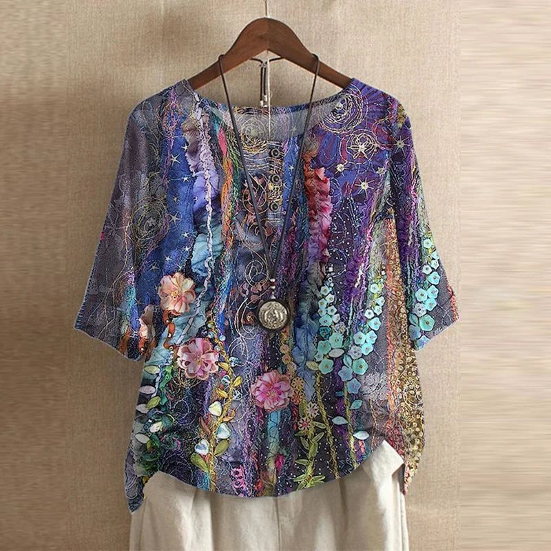 Variant image for Women's Blouse Floral Print Size M Cotton Blend-28