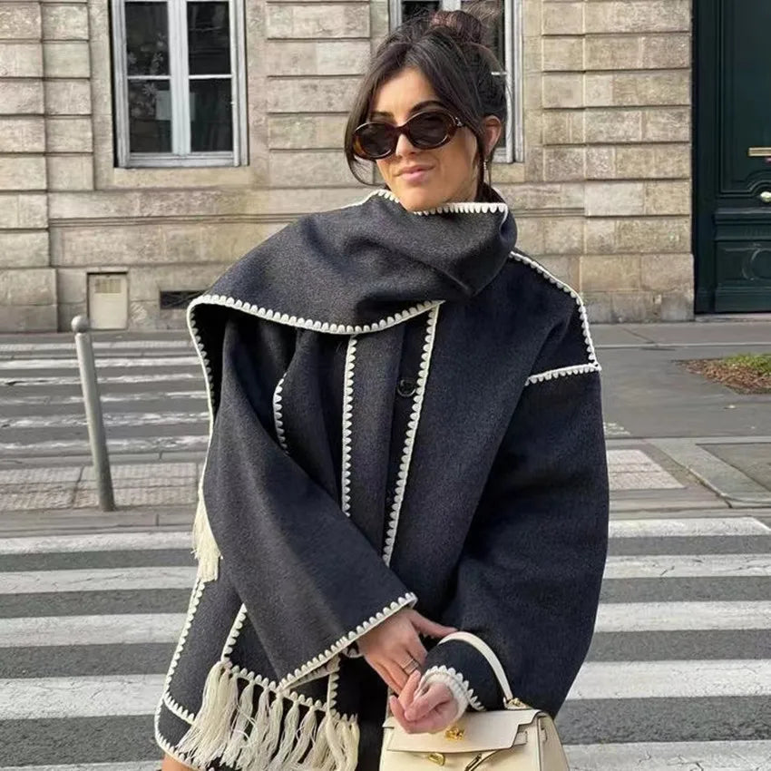 Vincenza | Tidlös Ullkappa för Höst och Vinter – Enkelbröstad Design 1