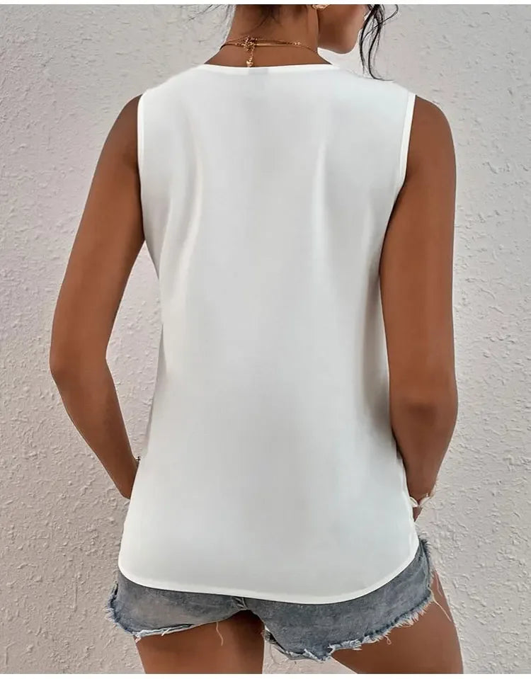 Women's Lace Crop Top White Size M Lightweight Fabric-2