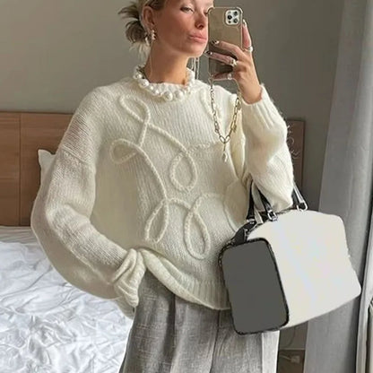 Kath | Elegant Stickad Tröja Dam – Komfort och Stil 2
