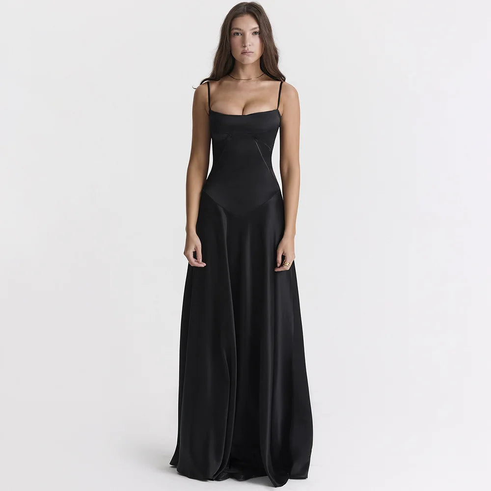 Emma | Elegant Maxiklänning Dam – Snörning för Tidlös Stil 3