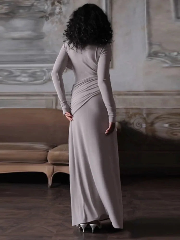 Nimisha | Elegant Ruched Maxiklänning Dam – Perfekt för Kvällsevenemang 4