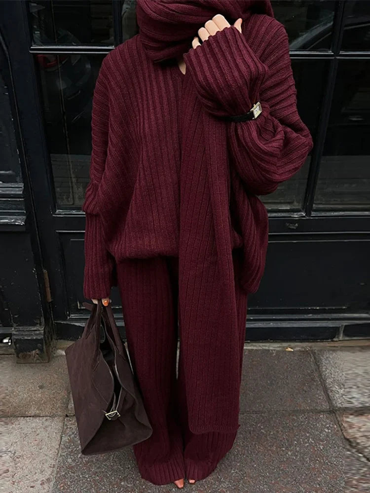 Jacqueline | Elegant Halsduk och Långärmad Set – Komfortabel Passform för Damer 10