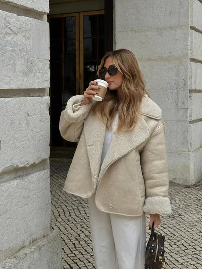 Odette | Elegant Läderrock – Fleece För Stil Och Värme 3