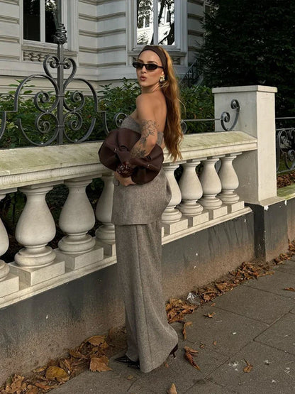 Jade | Elegant Tube Top och Byxuppsättning – Mjuk Bomull för Stil och Komfort 4
