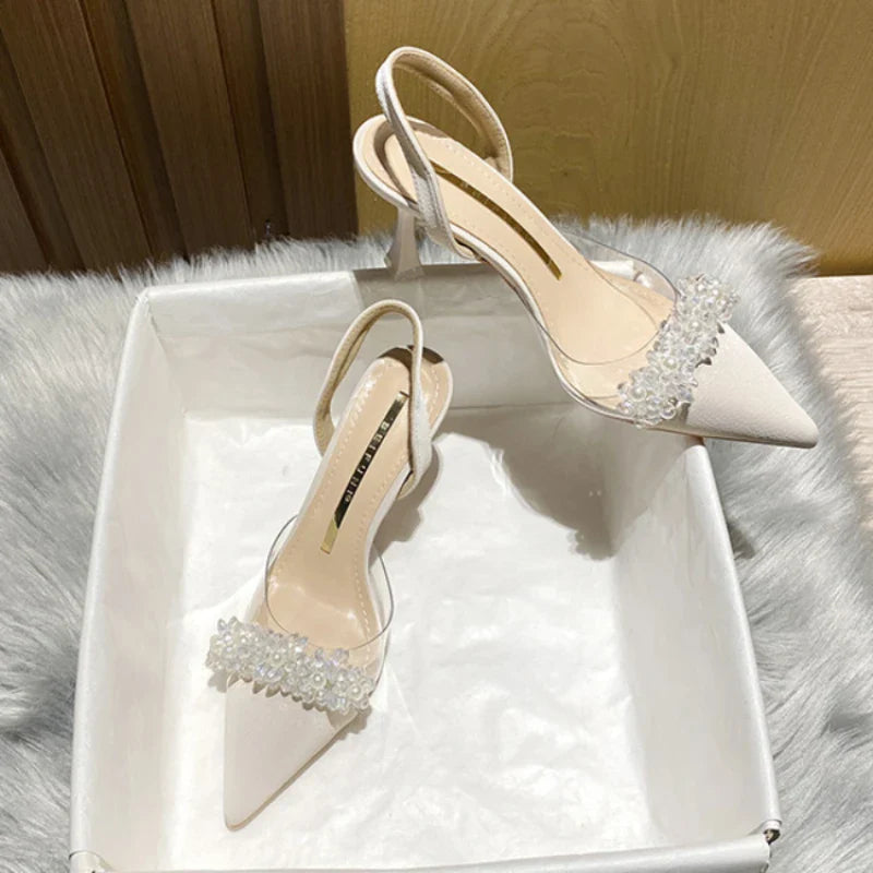 Margaret | Eleganta Slingback Högklackade Sandaler – Spetsig Tå För Stil Och Komfort 1