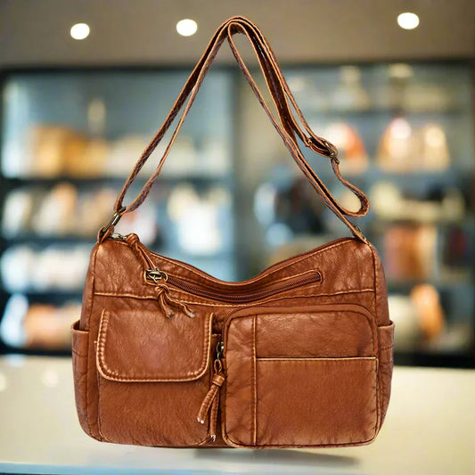 Sophie | Vintage Läder Crossbody Väska – Tidlös Elegans och Praktisk Funktionalitet 1