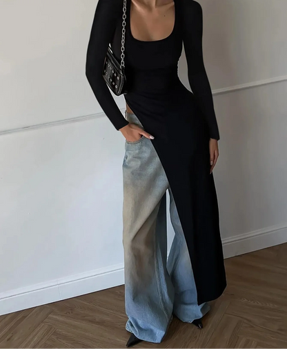 Lorelei | Elegant Damklänning – Oregelbunden Nederkant För Fest Och Bröllop 4