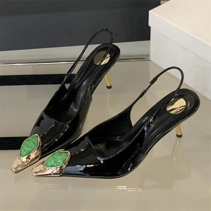 Harriet | Glamorösa Pumps Sandaler – Diamantdetaljer För Eleganta Tillfällen 5