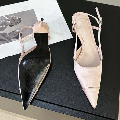 Philomena | Eleganta Sandaler Dam – Satin Spännband För Stil Och Komfort 4