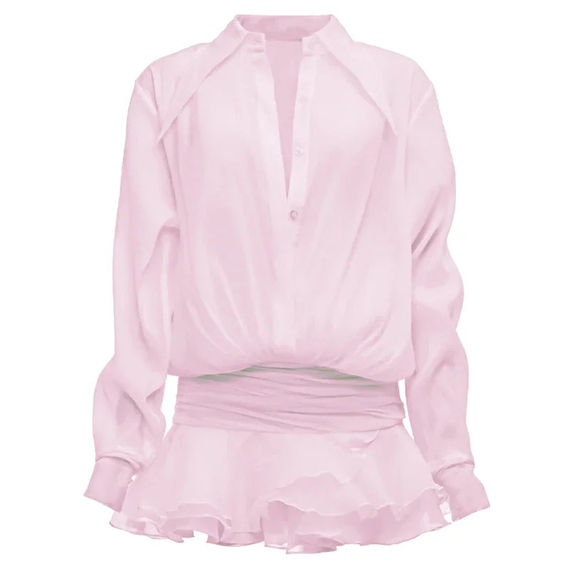 Phoebe | Elegant Klänning Dam – Genomskinlig Chiffon För Fest och Avslappnade Tillfällen 7