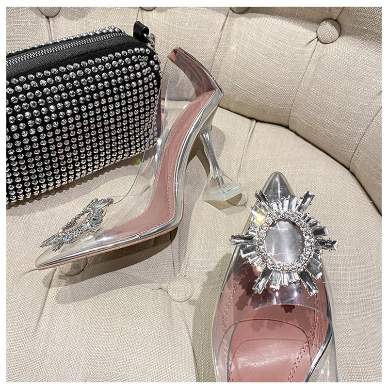 Paulina | Eleganta Transparenta Stilettklackar – Strass För Alla Tillfällen 7