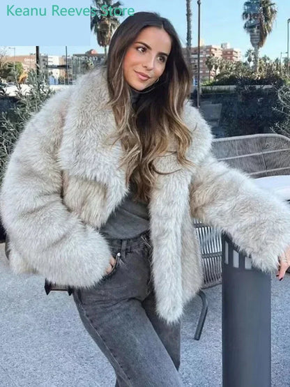 Francesca | Elegant Faux Pälsjacka – För Stil Och Värme 1