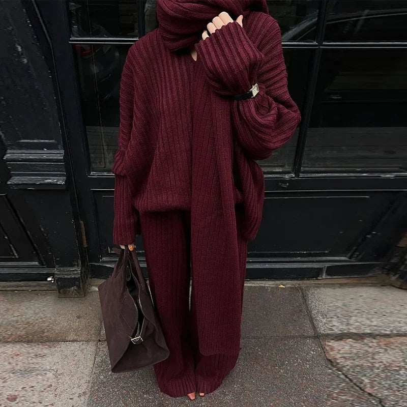 Jacqueline | Elegant Halsduk och Långärmad Set – Komfortabel Passform för Damer 8