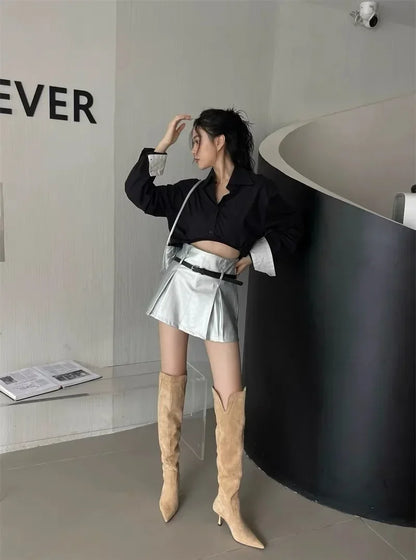 Chelsea | Eleganta Höga Stövlar Dam Med Klack För Trendig Stil 1