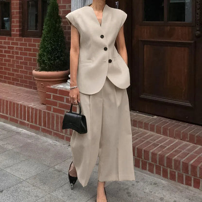 Dayanara | Chic och Lätt Sommar Dambyxor Set – För Elegans och Komfort 4