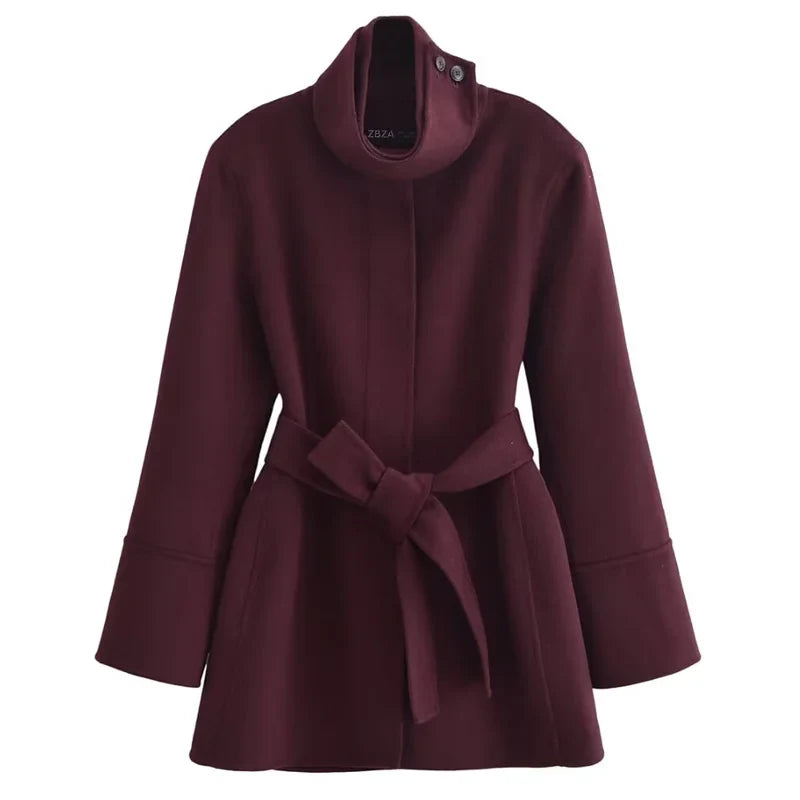 Madeleine | Elegant Lång Kappa – Tweed För Tidlös Stil Och Komfort 4