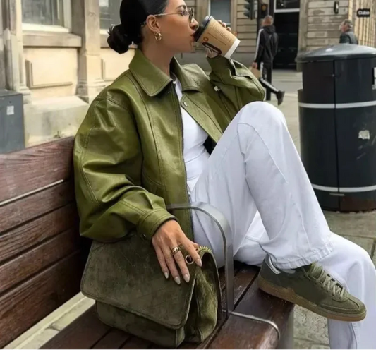 Penny | Tidlös Läderjacka Dam – Vintage Stil 1
