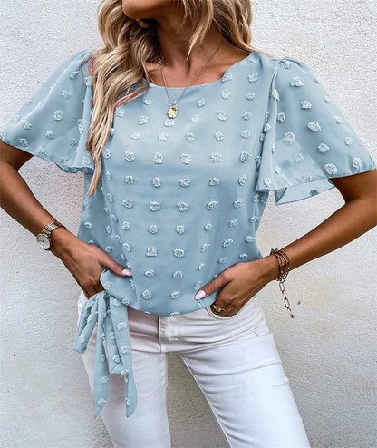 Variant image for Women's Going Out Top White Size M Chiffon 3D Flowers-9