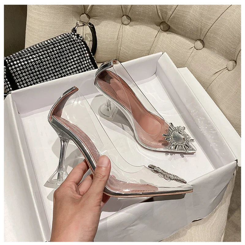 Paulina | Eleganta Transparenta Stilettklackar – Strass För Alla Tillfällen 8
