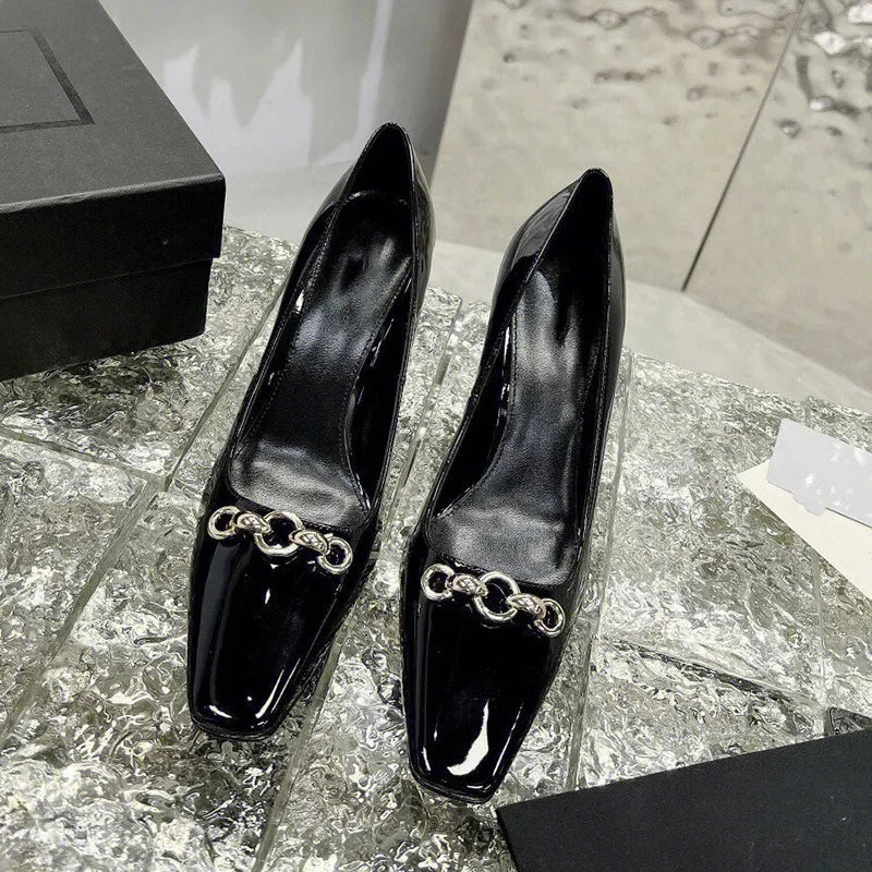 Eloise | Eleganta Metallspännskor Stiletthäl För Komfort Och Stil 6