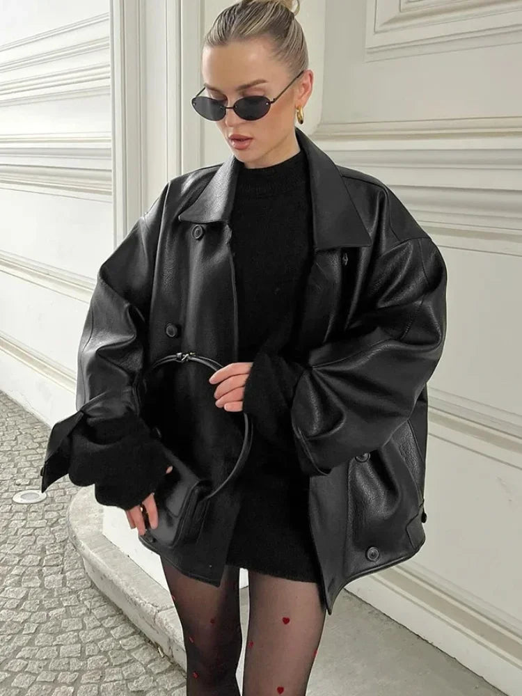 Andrea | Tidlös Vintage Läderjacka Dam – Robust Stil och Hållbarhet 6