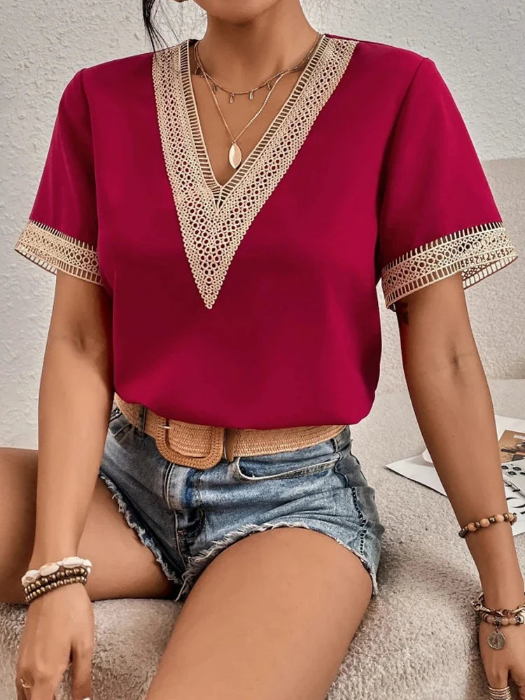 Annie | Elegant Vit Spetsblus – För Tidlös Stil och Komfort 8
