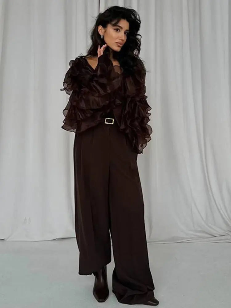 Shannon | Chic Veckad Skjorta – Lekfulla Detaljer För Elegant Stil 4