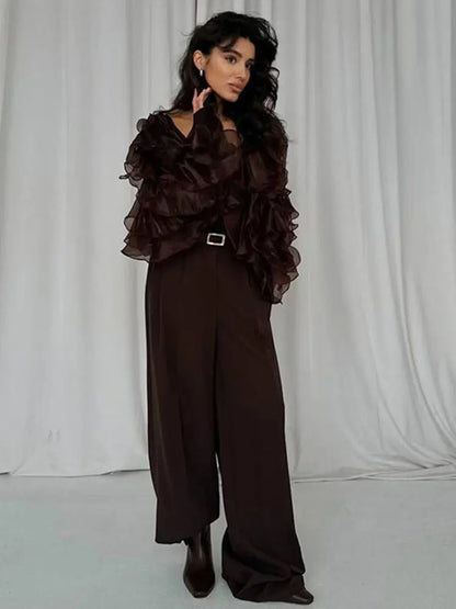 Shannon | Chic Veckad Skjorta – Lekfulla Detaljer För Elegant Stil 4
