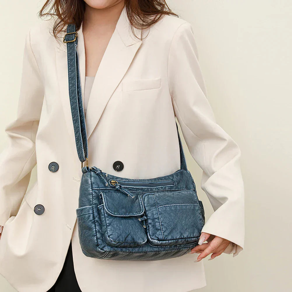Sophie | Vintage Läder Crossbody Väska – Tidlös Elegans och Praktisk Funktionalitet 2