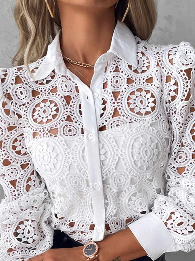 Serena | Elegant Spetsblus Dam – Perfekt för Vardag och Fest 6