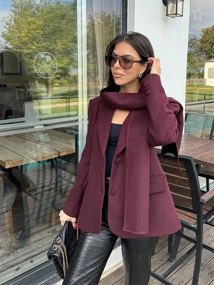 ESME | Elegant Stickad Halsduk – Ullblandning För Kalla Dagar 5