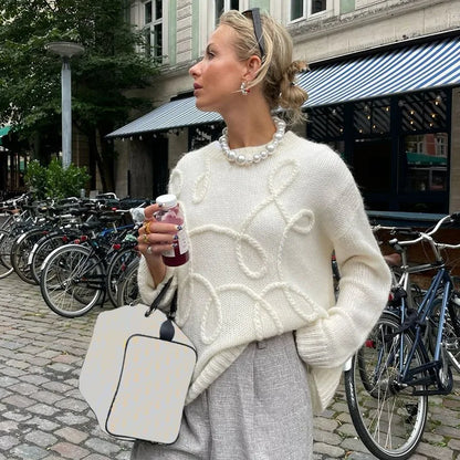 Kath | Elegant Stickad Tröja Dam – Komfort och Stil 1