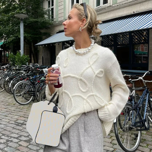 Kath | Elegant Stickad Tröja Dam – Komfort och Stil 1