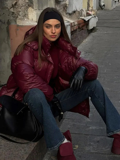 Catherine | Dam Lång Vinterjacka – Mjuk Bomull För Ultimat Värme och Stil 6