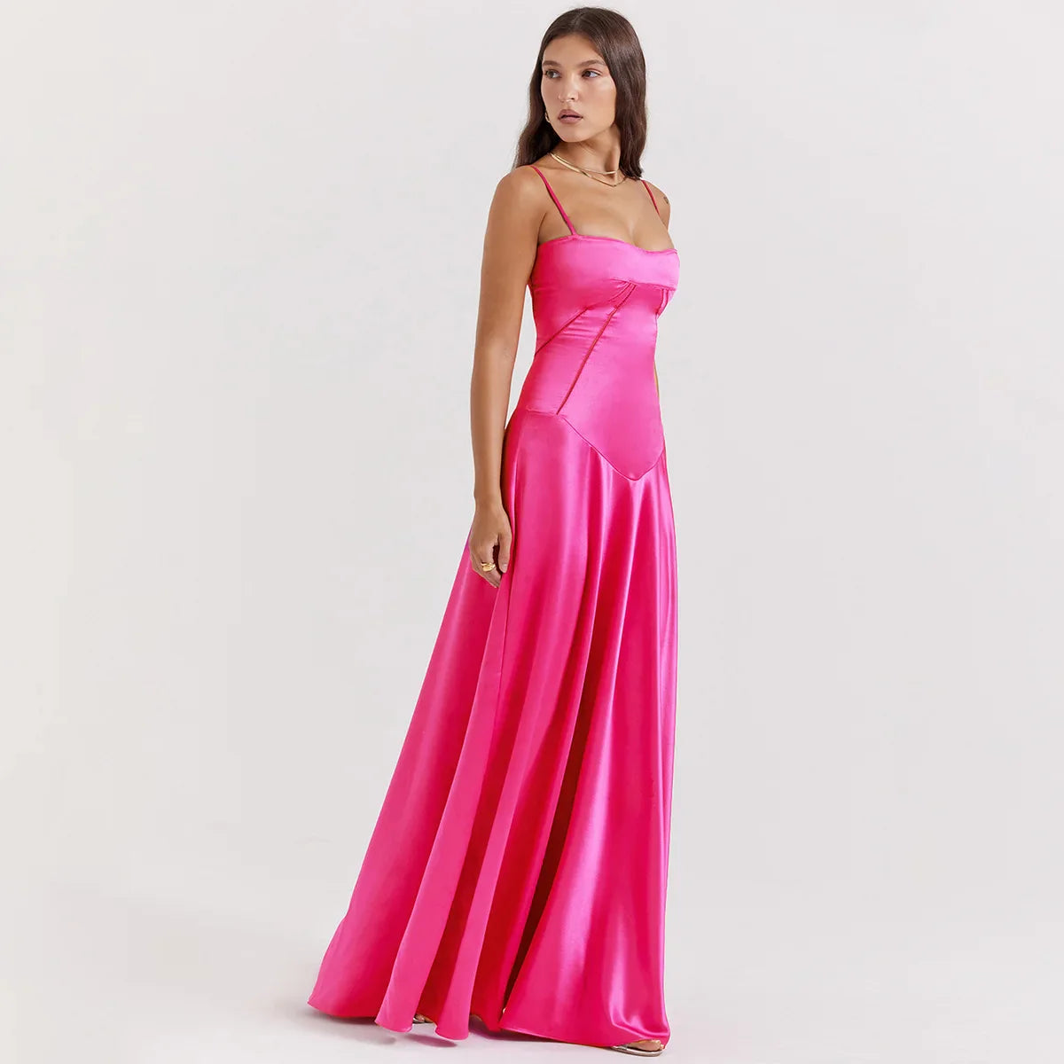 Emma | Elegant Maxiklänning Dam – Snörning för Tidlös Stil 4