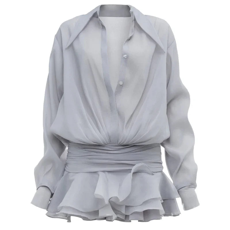 Phoebe | Elegant Klänning Dam – Genomskinlig Chiffon För Fest och Avslappnade Tillfällen 9