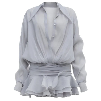 Phoebe | Elegant Klänning Dam – Genomskinlig Chiffon För Fest och Avslappnade Tillfällen 9