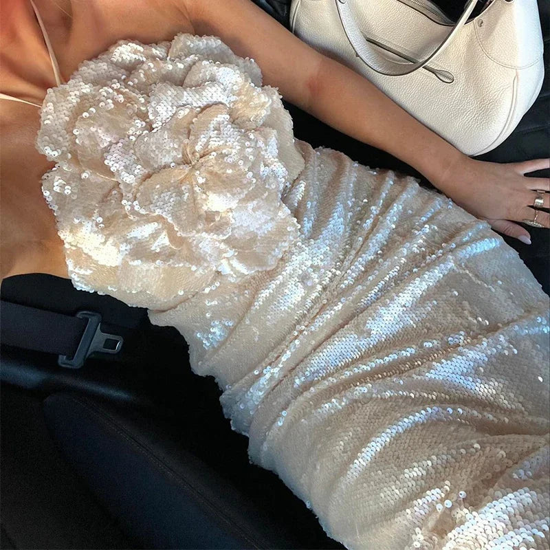 Pollina | Elegant Ärmlös Aprikos Klänning – För Festklänningar och Speciella Tillfällen 5