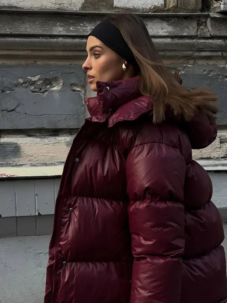 Catherine | Dam Lång Vinterjacka – Mjuk Bomull För Ultimat Värme och Stil 5