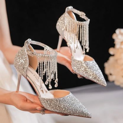 Marcel | Eleganta Högklackade Skor – Glitter Strass För Festliga Tillfällen 3