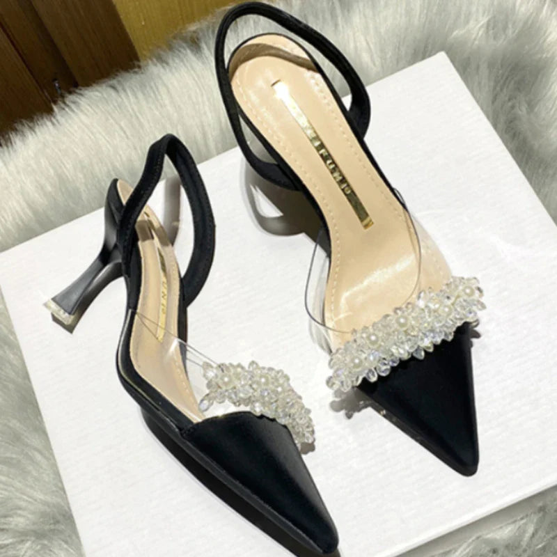 Margaret | Eleganta Slingback Högklackade Sandaler – Spetsig Tå För Stil Och Komfort 3