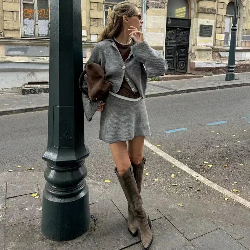 Kylie | Elegant Stickad Tvådelad Uppsättning – För Stil Och Komfort 1
