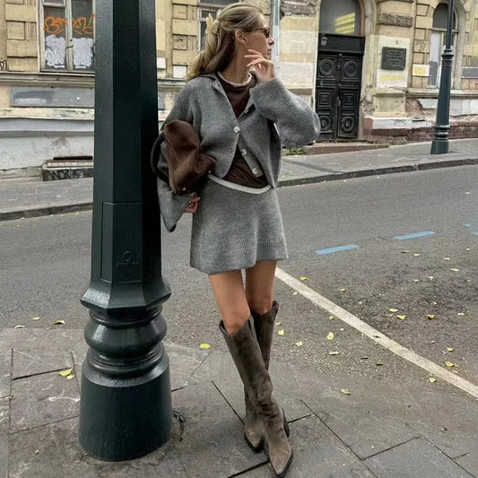 Kylie | Elegant Stickad Tvådelad Uppsättning – För Stil Och Komfort 1